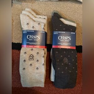 Chaps Classic Dress Dot & Diamond Crew Socks , Pack Of 3 Each